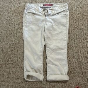 White Levi Capris